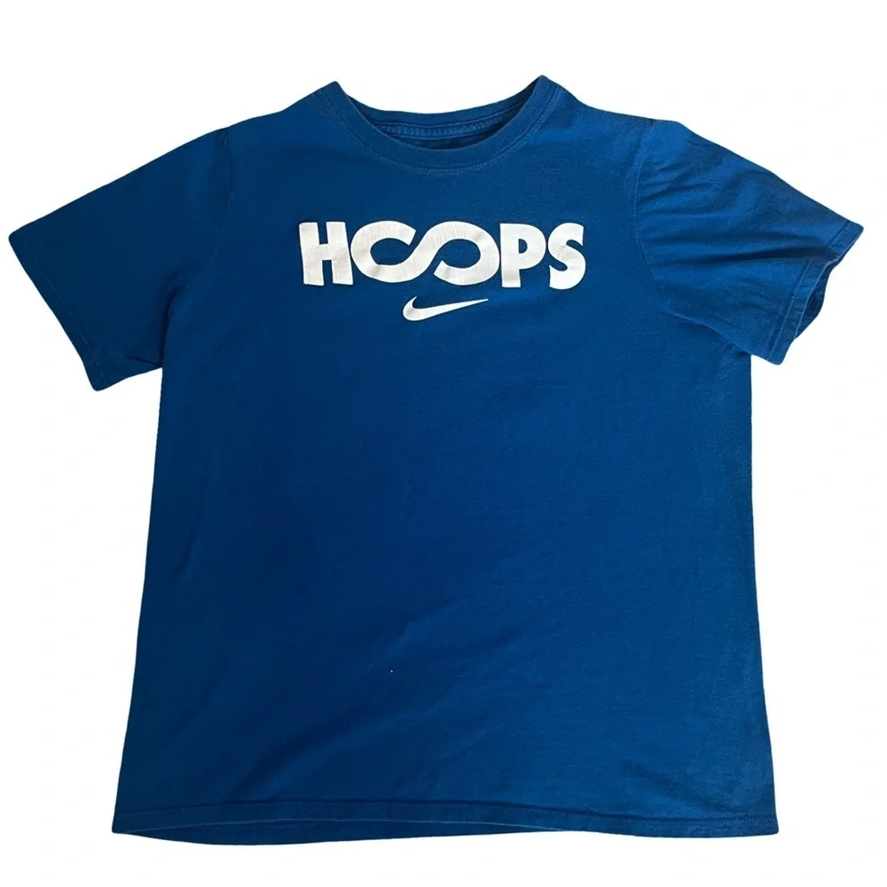 Nike Women’s Blue “Hoops”Graphic Baby T Shirt. Size: Large. Good Condition.